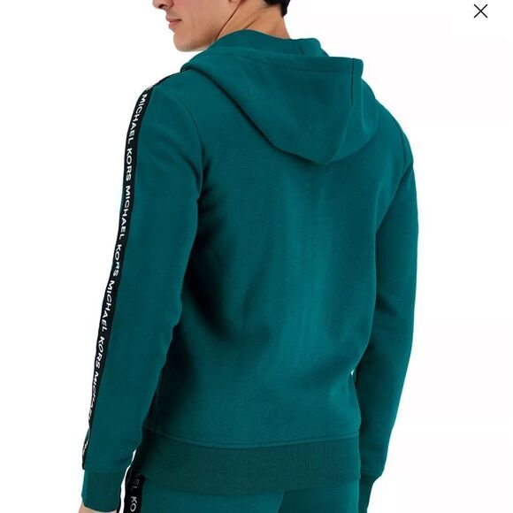MICHAEL KORS Men's LOGO Tape FLEECE Hoodie L - Picture 4 of 7